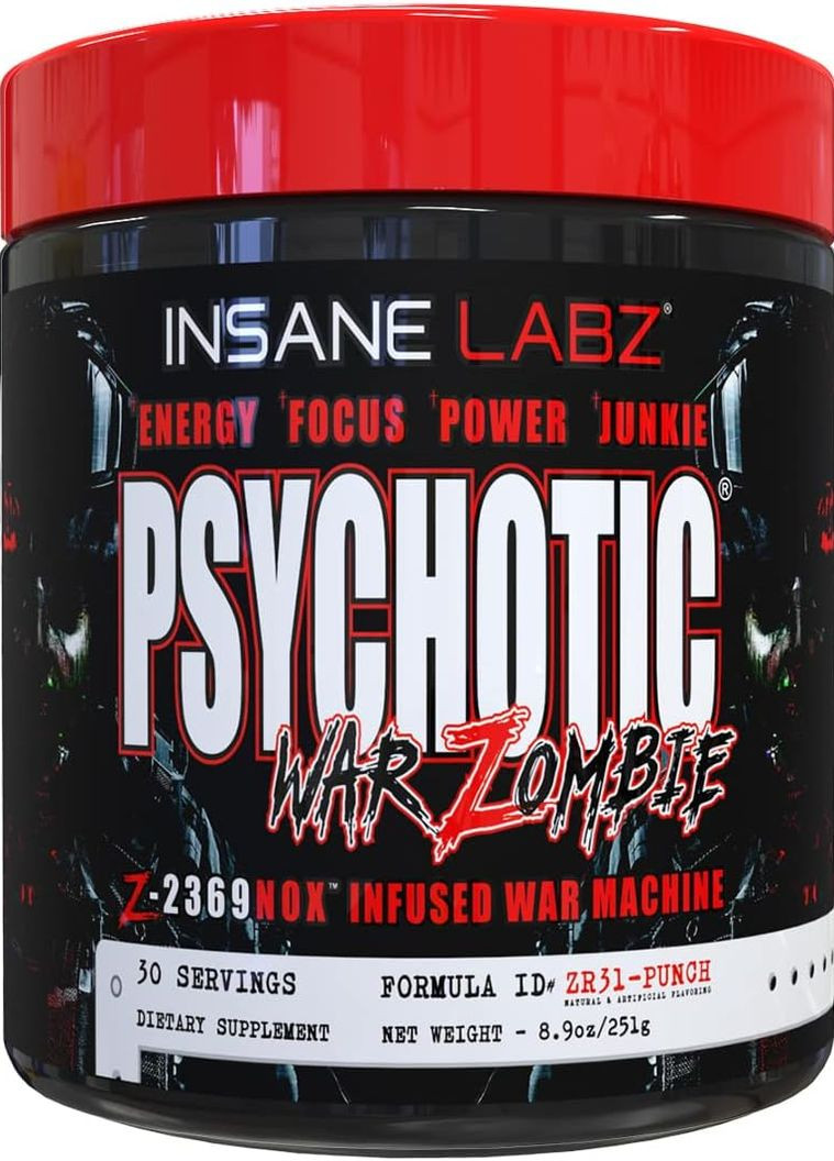 Предтренировочный комплекс Psychotic War Zombie 251 g (Fruit Punch) Insane Labz (275271775)