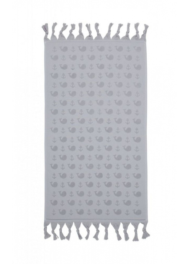 Barine полотенце - whale grey серый 90*160 однотонный серый производство - Турция
