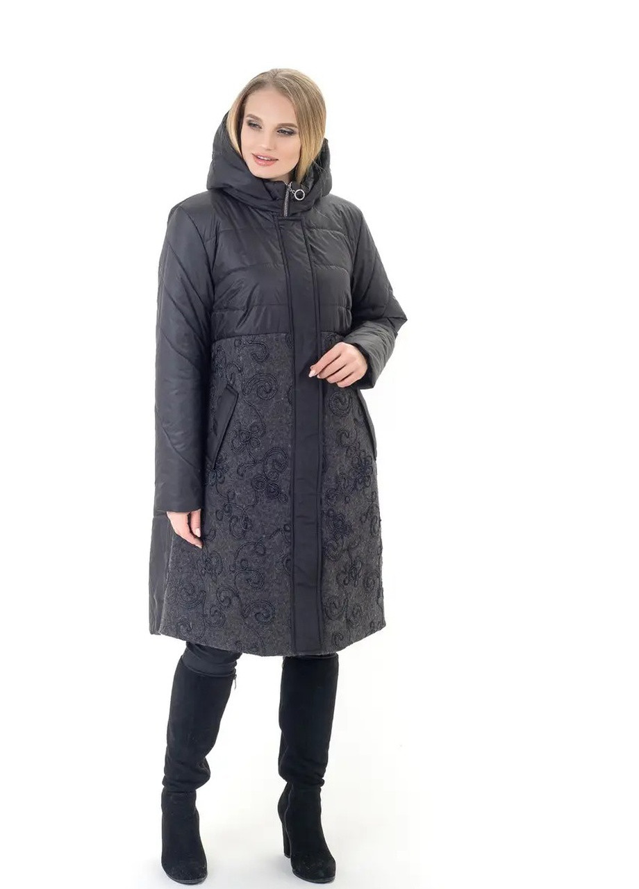 Темно-сіра демісезонна жіноча куртка DIMODA Жіноча куртка від українського виробника