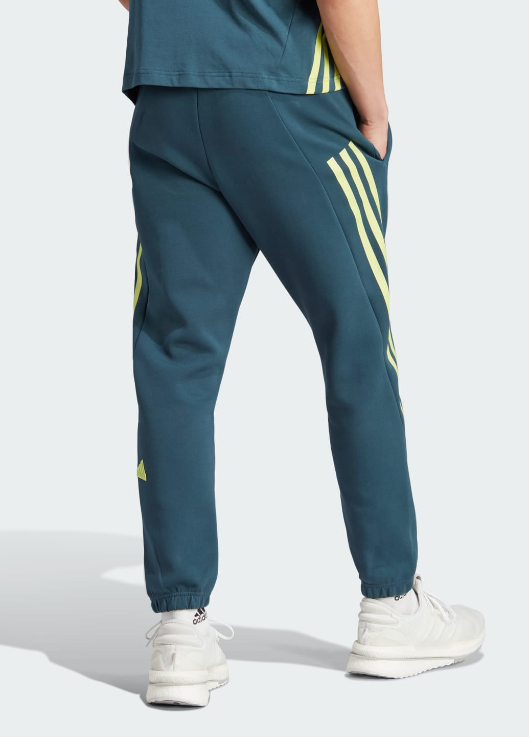 Бирюзовые спортивные демисезонные брюки adidas
