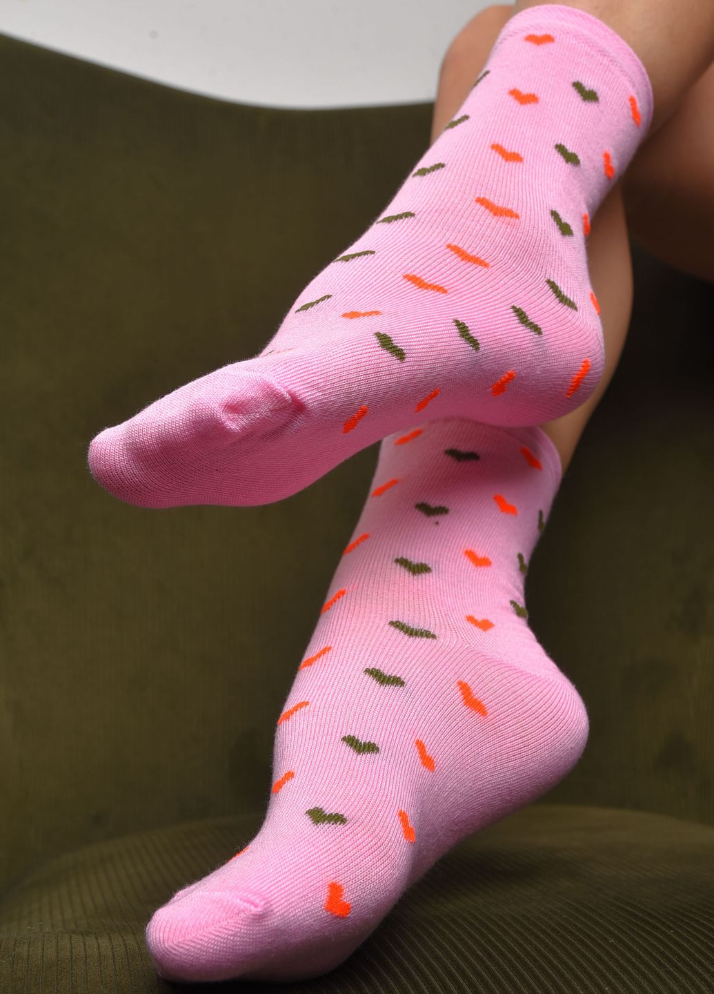 Шкарпетки жіночі демісезонні рожевого кольору розмір 36-40 Let's Shop (277983255)