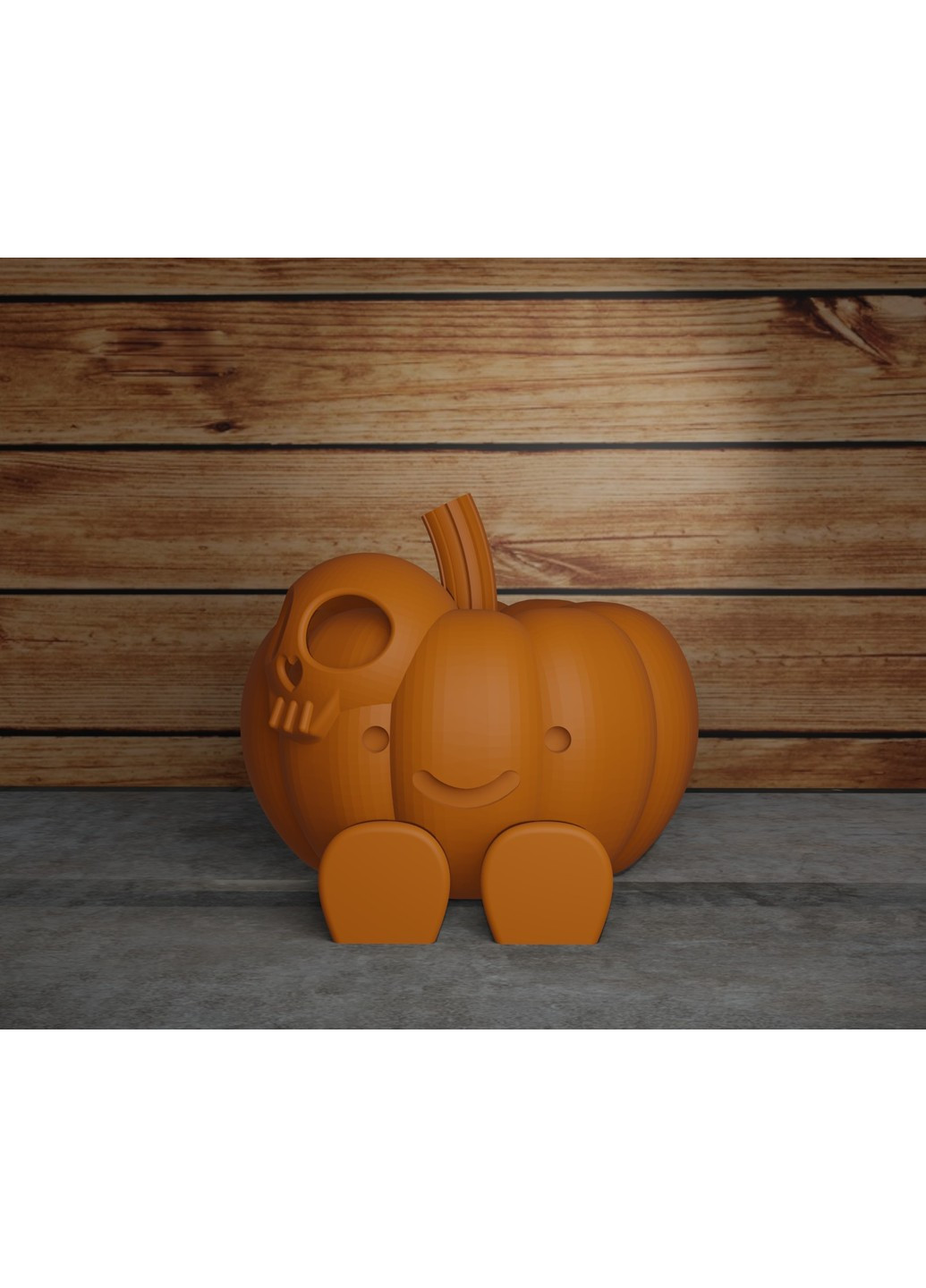 Гарбуз на Хелоувін з ніжками та головою прибульця ЗаСвіт (266425248)