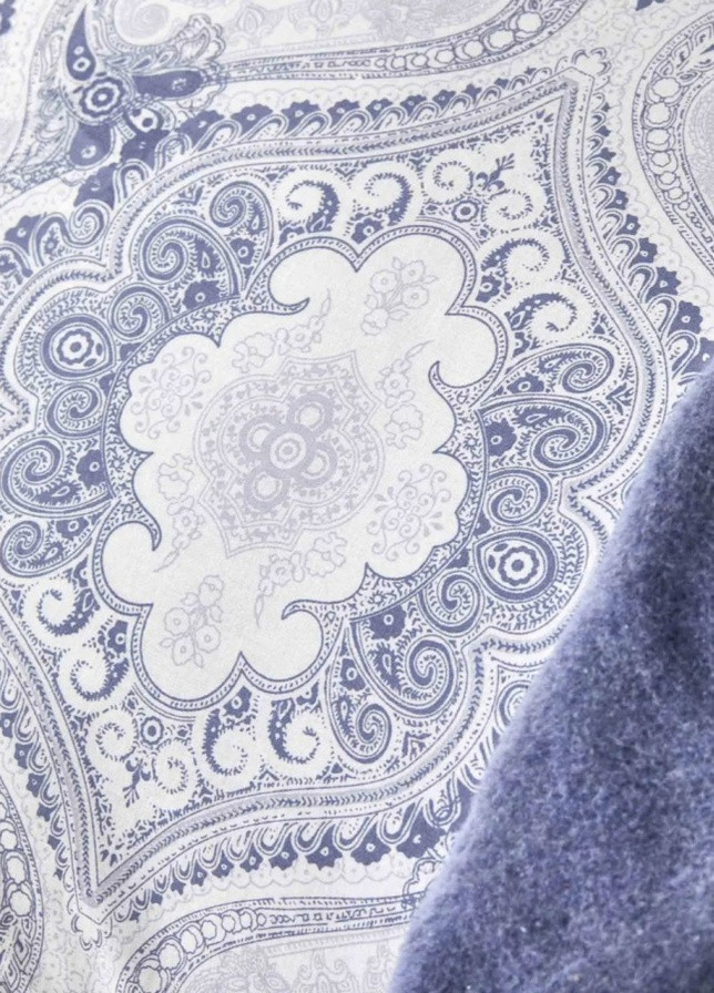 Набор постельное белье с пледом - Arlen indigo индиго евро Karaca Home (258186392)