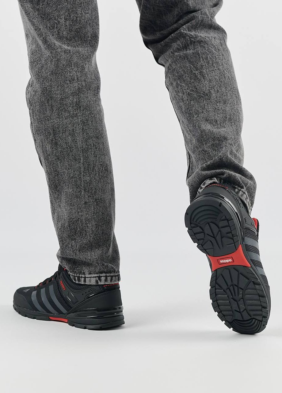 Черные демисезонные кроссовки мужские, вьетнам adidas Terrex Continental Black Gray Red