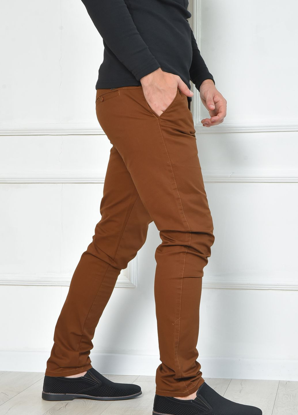 Штани чоловічі коричневого кольору Let's Shop (262442750)