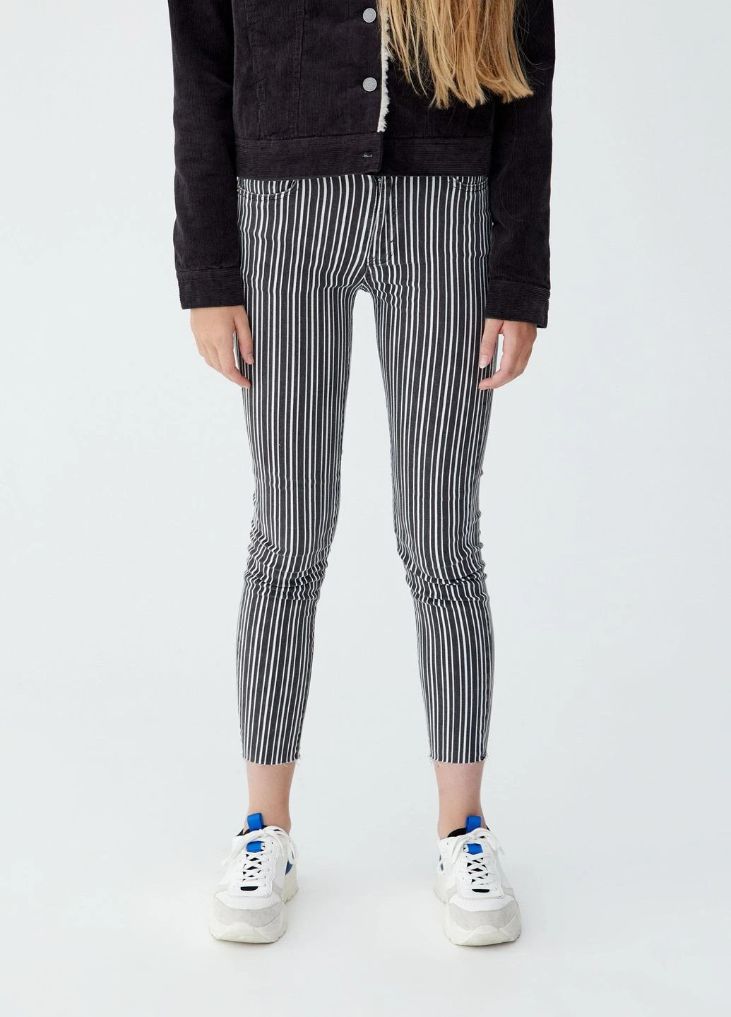 Штани демісезон,темно-сірий в білу смужку, Pull & Bear (268737978)