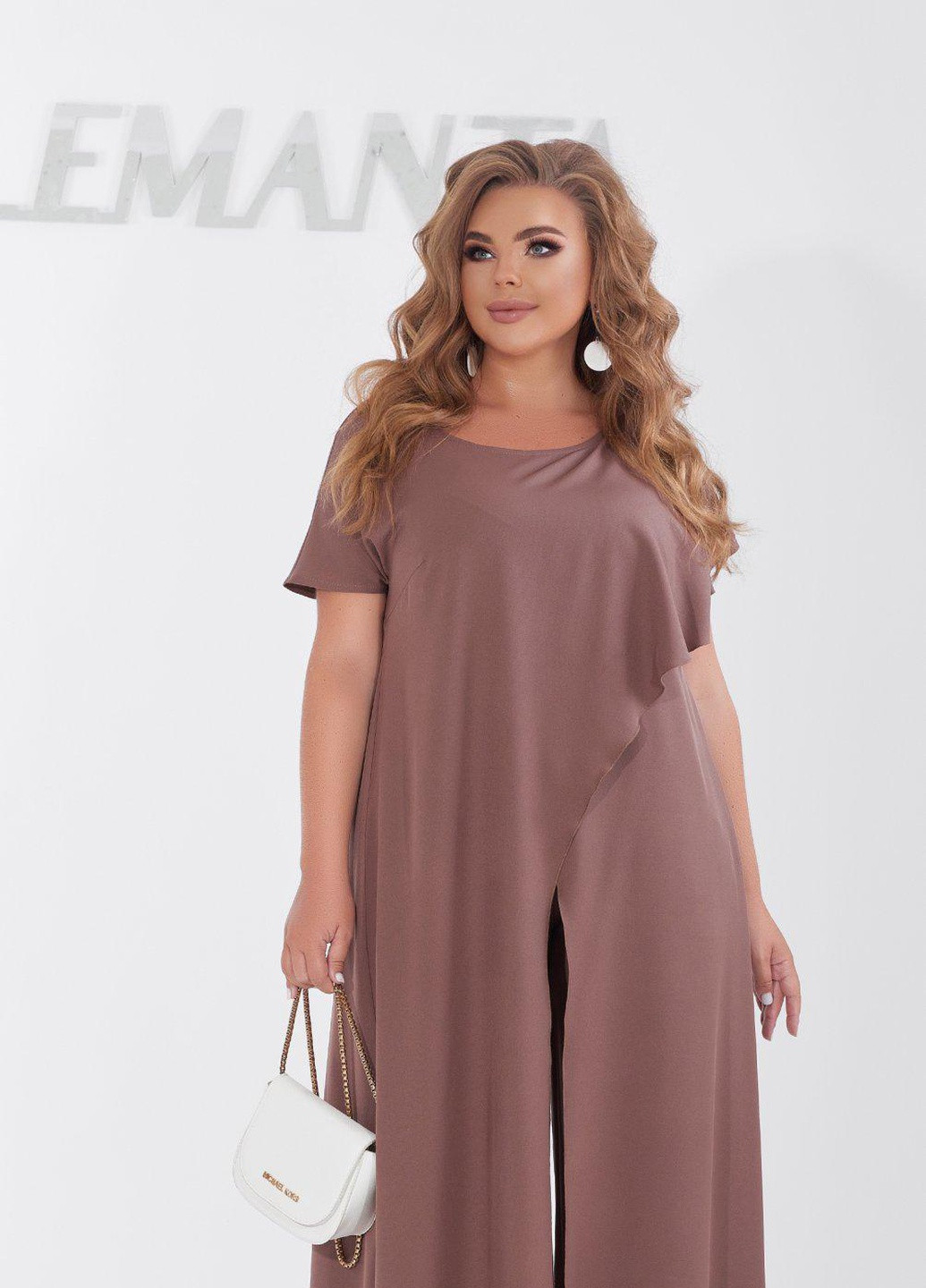 Костюми жіночі Ошатний брючний костюм великого розміру (49111)18640-780 Lemanta (260758521)