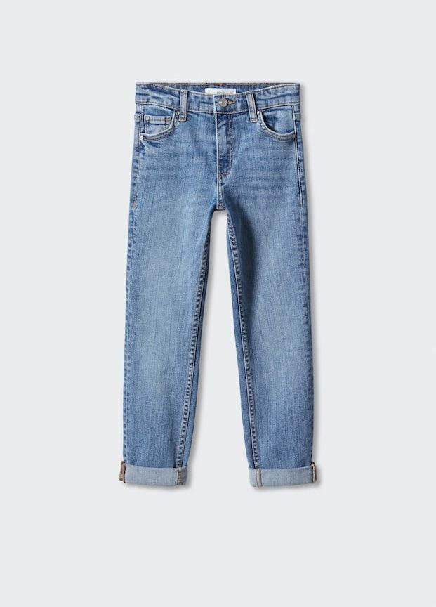 Голубые демисезонные джинсы для мальчика 9358 140 см голубой 70250 Mango