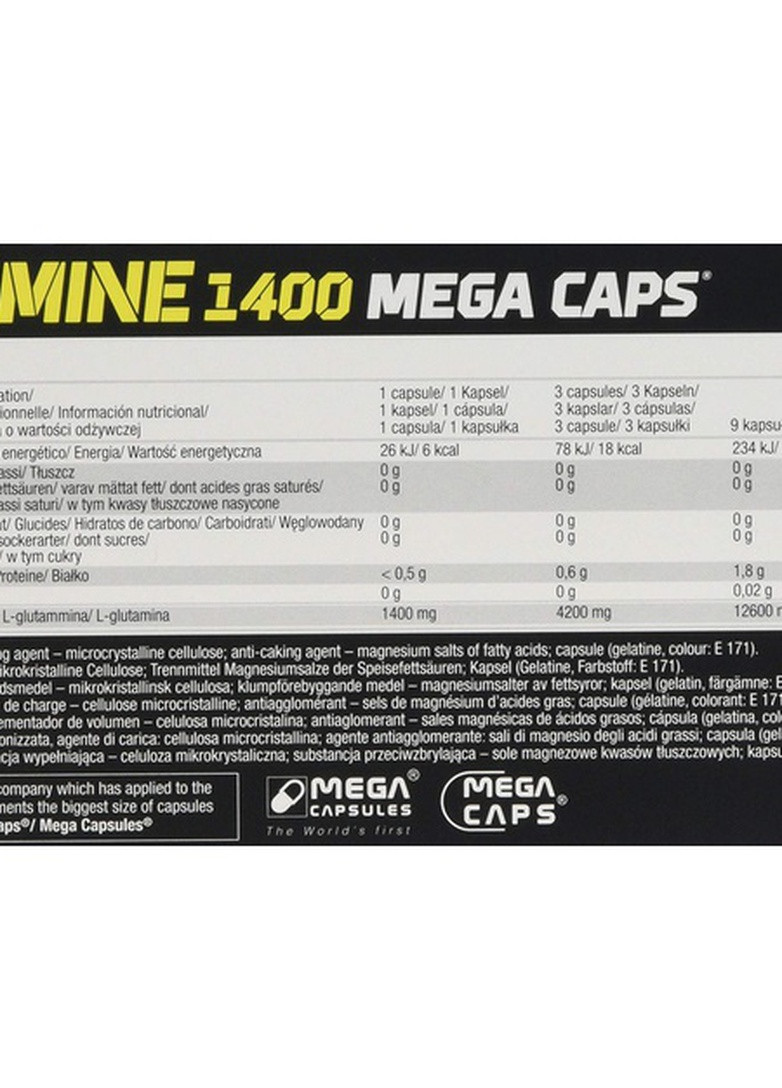 Olimp Nutrition Glutamine 1400 Mega Caps 30*30 Caps Olimp Sport Nutrition (256725381)
