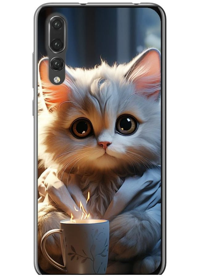 2D пластиковый чехол 'White cat' для Endorphone huawei p20 pro (265398992)