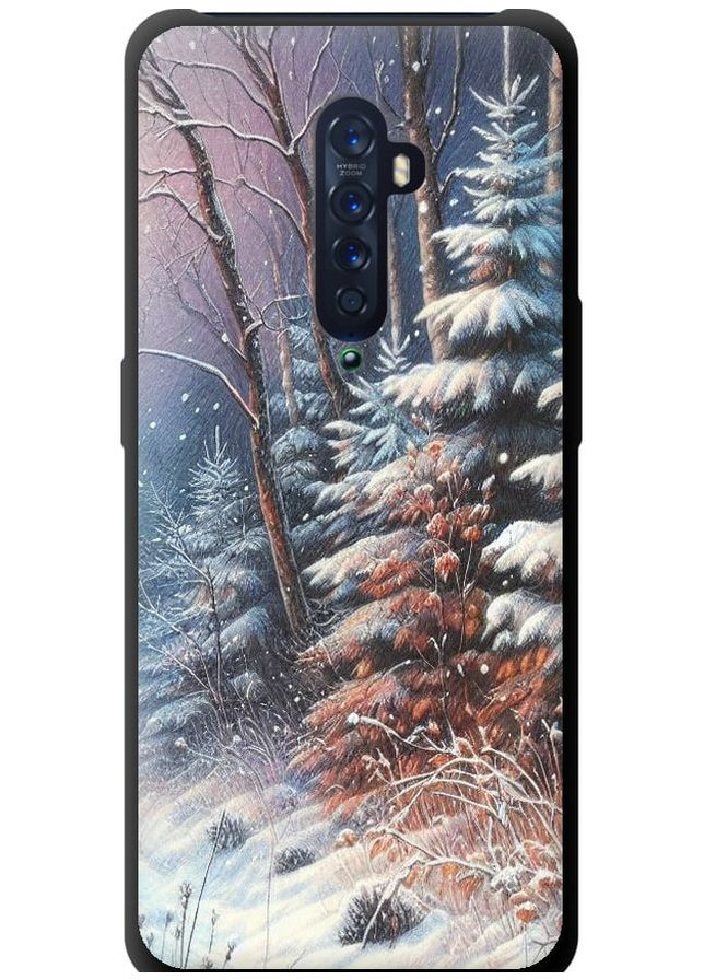 TPU черный чехол 'Зимний пейзаж' для Endorphone Oppo Reno 2 (275460950)