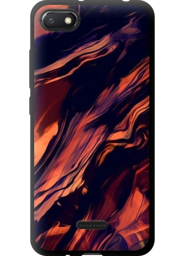 TPU чорний чохол 'Чорно-помаранчева абстракція' для Endorphone Xiaomi Redmi 6A (276315628)