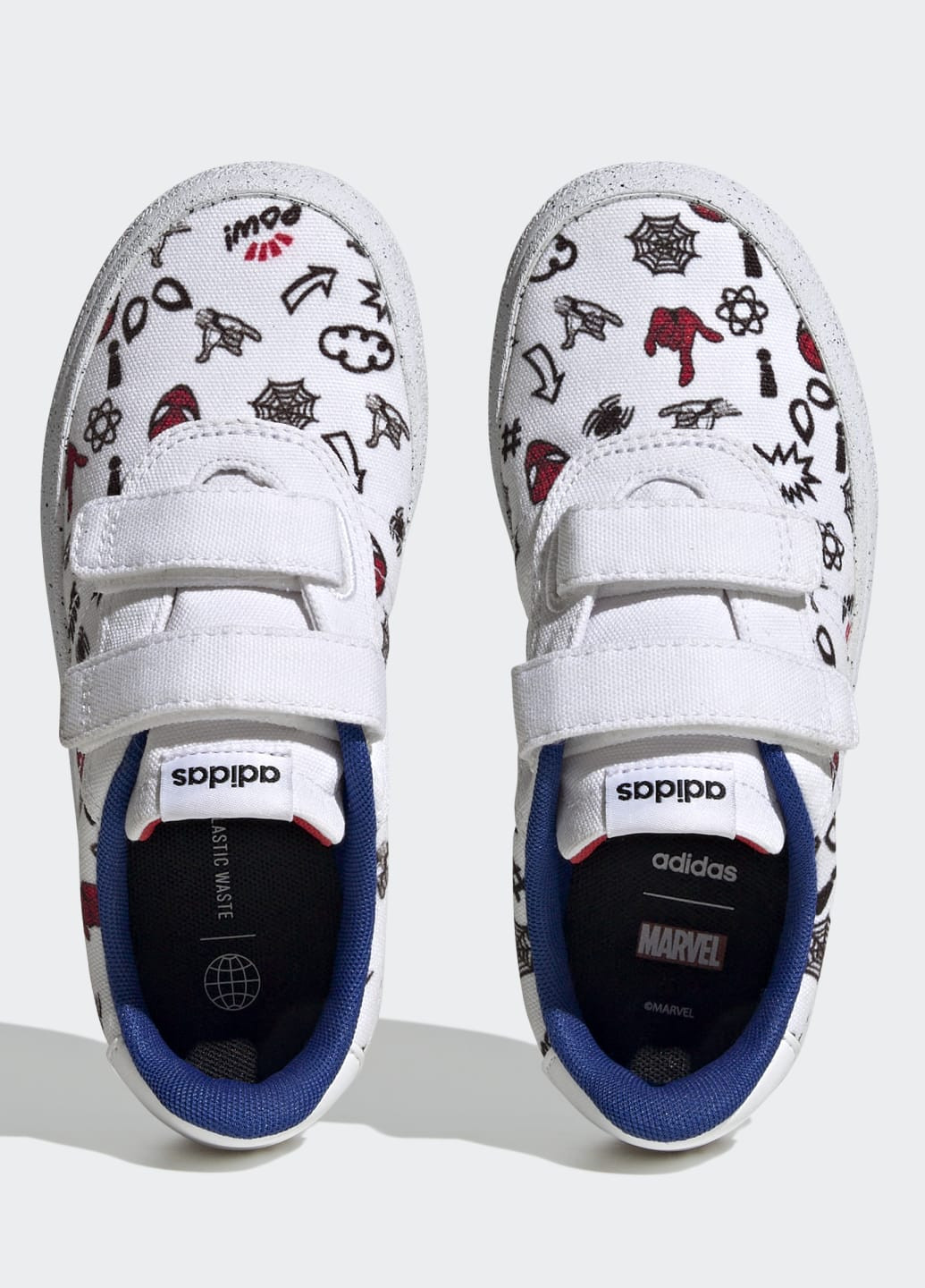 Белые всесезонные кроссовки x marvel vulcraid3r spider-man adidas