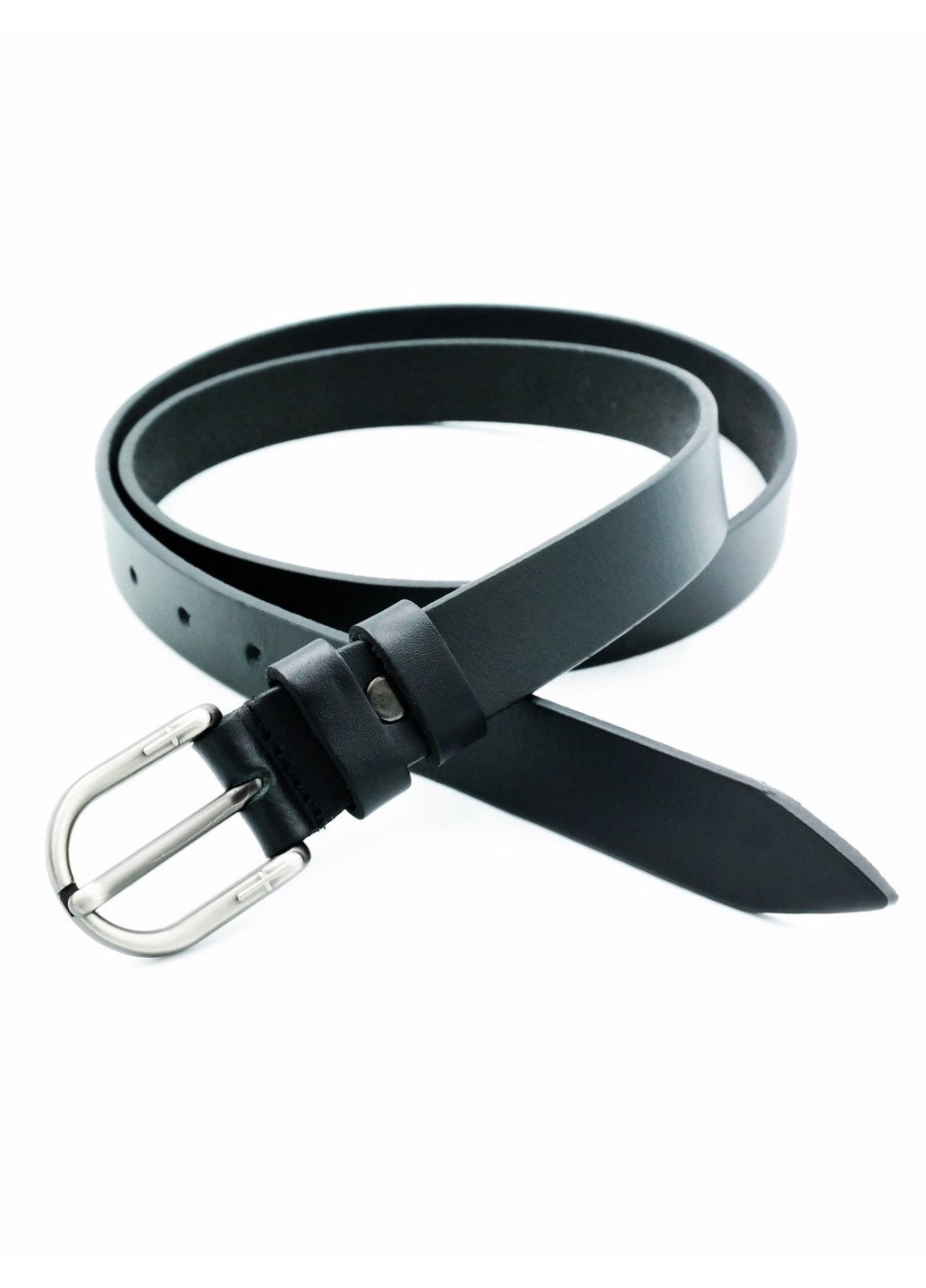 Жіночий шкіряний ремінь 2,3 х 105-125 см Чорний ua-23cmk-007 115 см Weatro (267406592)