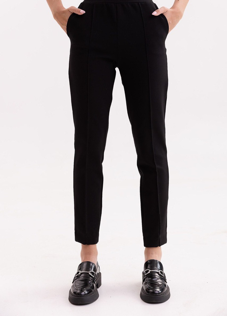 Черные кэжуал демисезонные брюки No Brand