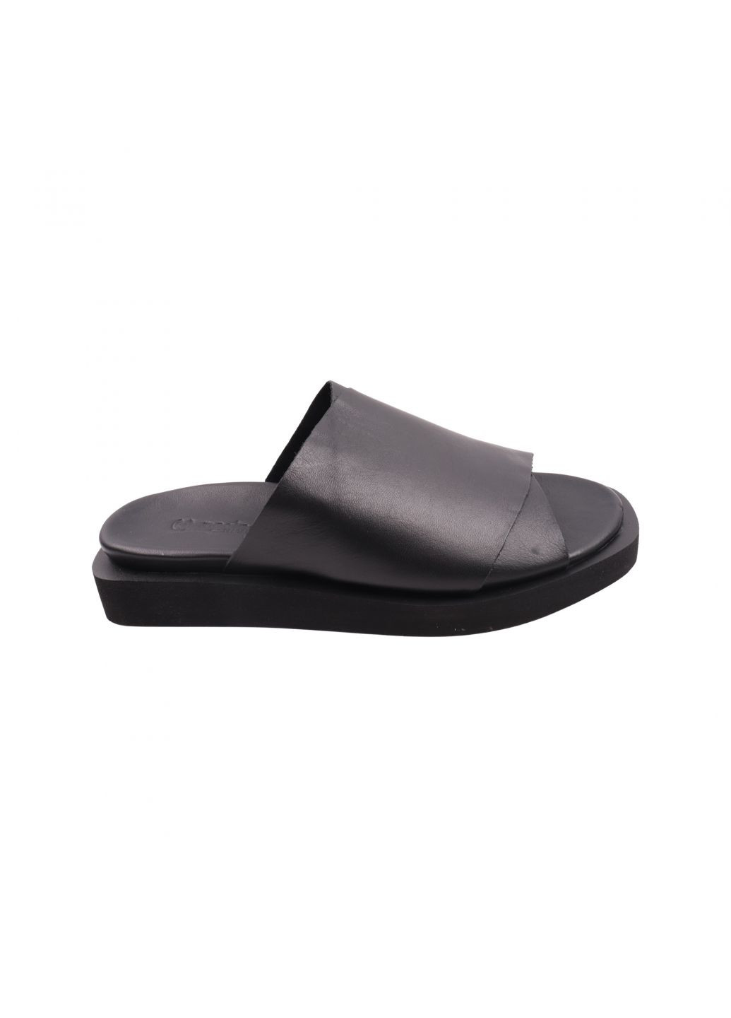 Черные шлепанцы женские черные натуральная кожа Mario Muzi