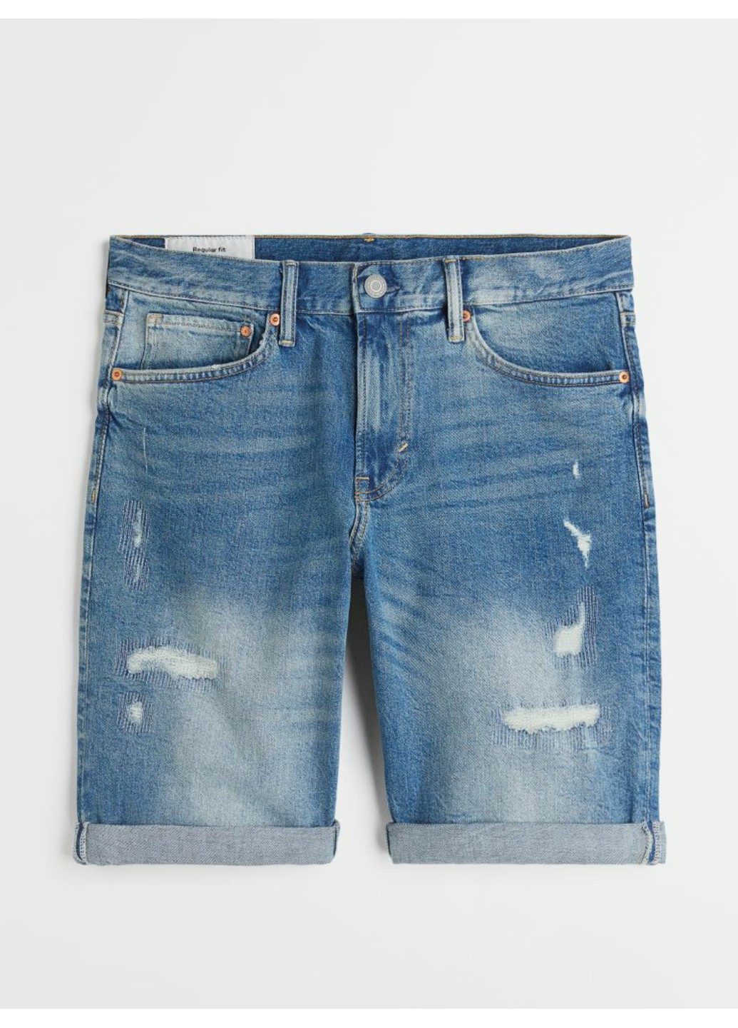 Мужские джинсовые шорты Regular (55986) W32 Синие H&M (259637713)