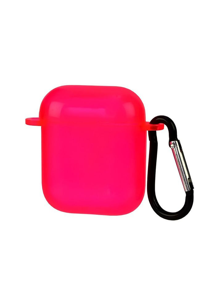 Чехол силиконовый Clear Neon с карабином для Apple AirPods 3 цвет розовый ЦБ-00200539 No Brand (262290030)