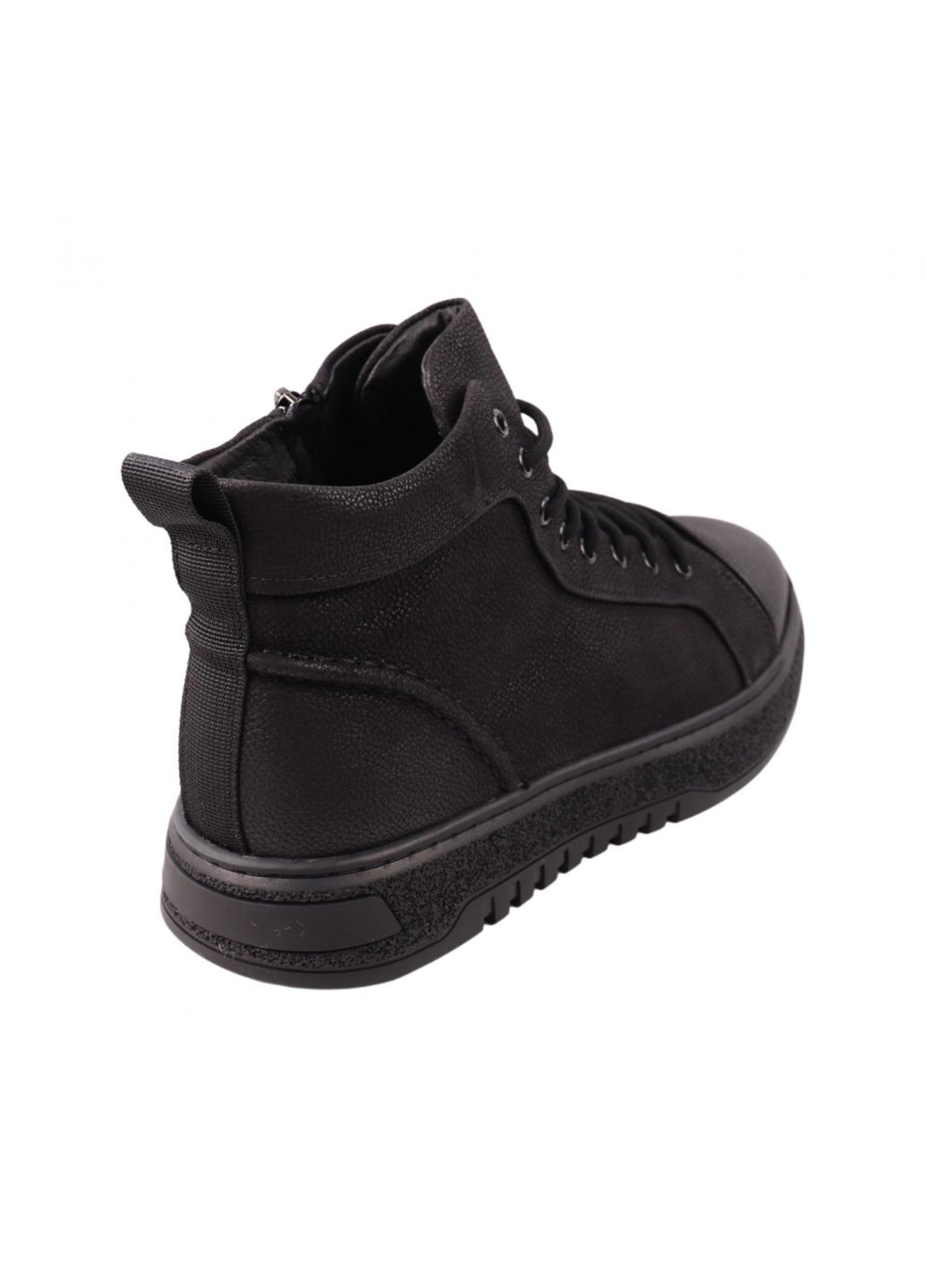 Черные ботинки мужские черные натуральный нубук Lifexpert