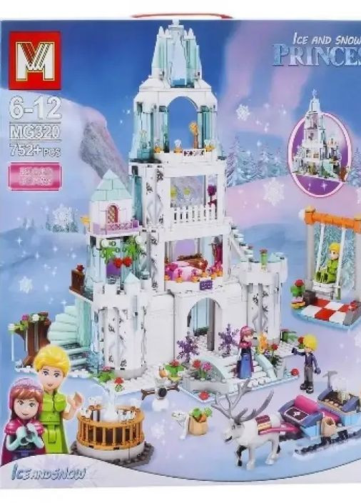 Конструктор для девочек "Frozen" замок. 752 детали (MG320) No Brand (265405194)