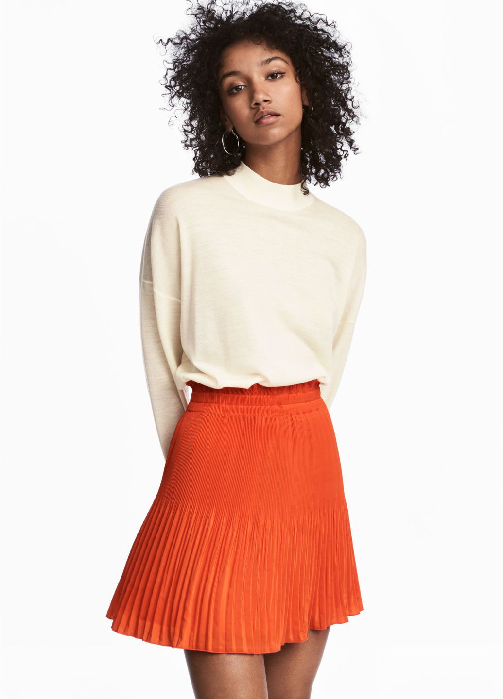 Оранжевая юбка H&M