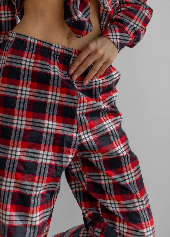 Красная женский пижамный костюм тройка vanessa цвет сине-красный р.l 443841 New Trend