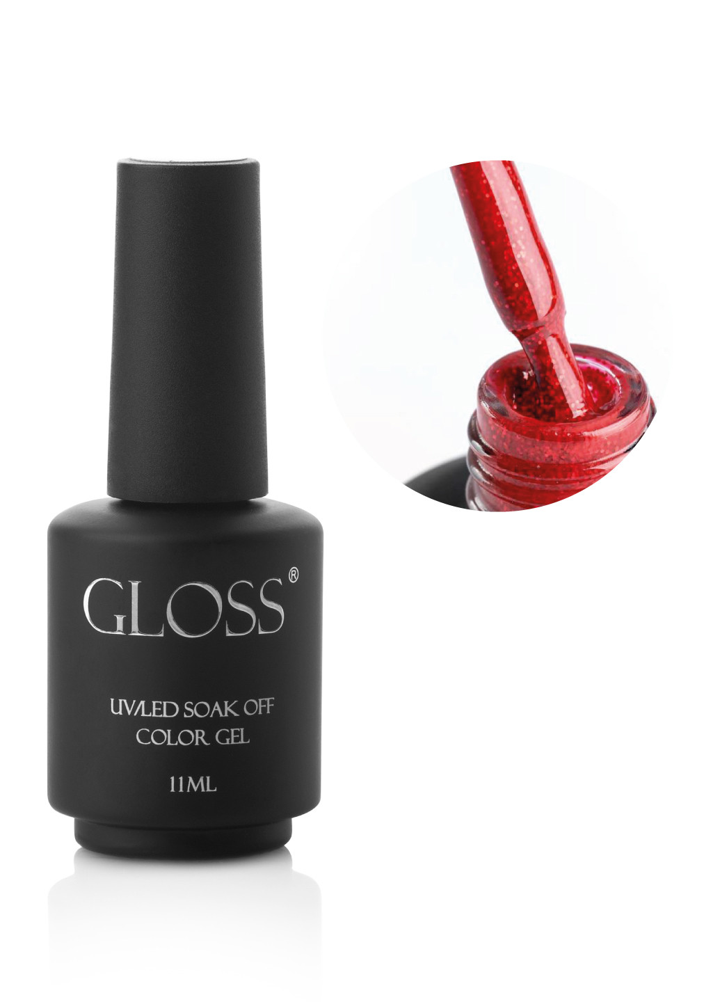 Гель-лак GLOSS 407 (красный с микроблеском), 11 мл Gloss Company кристал (269119901)