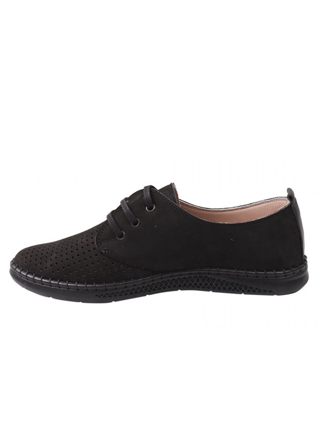 Черные туфли комфорт мужские из натуральной кожи (нубук), на низком ходу, на шнуровке, черные, ALTURA