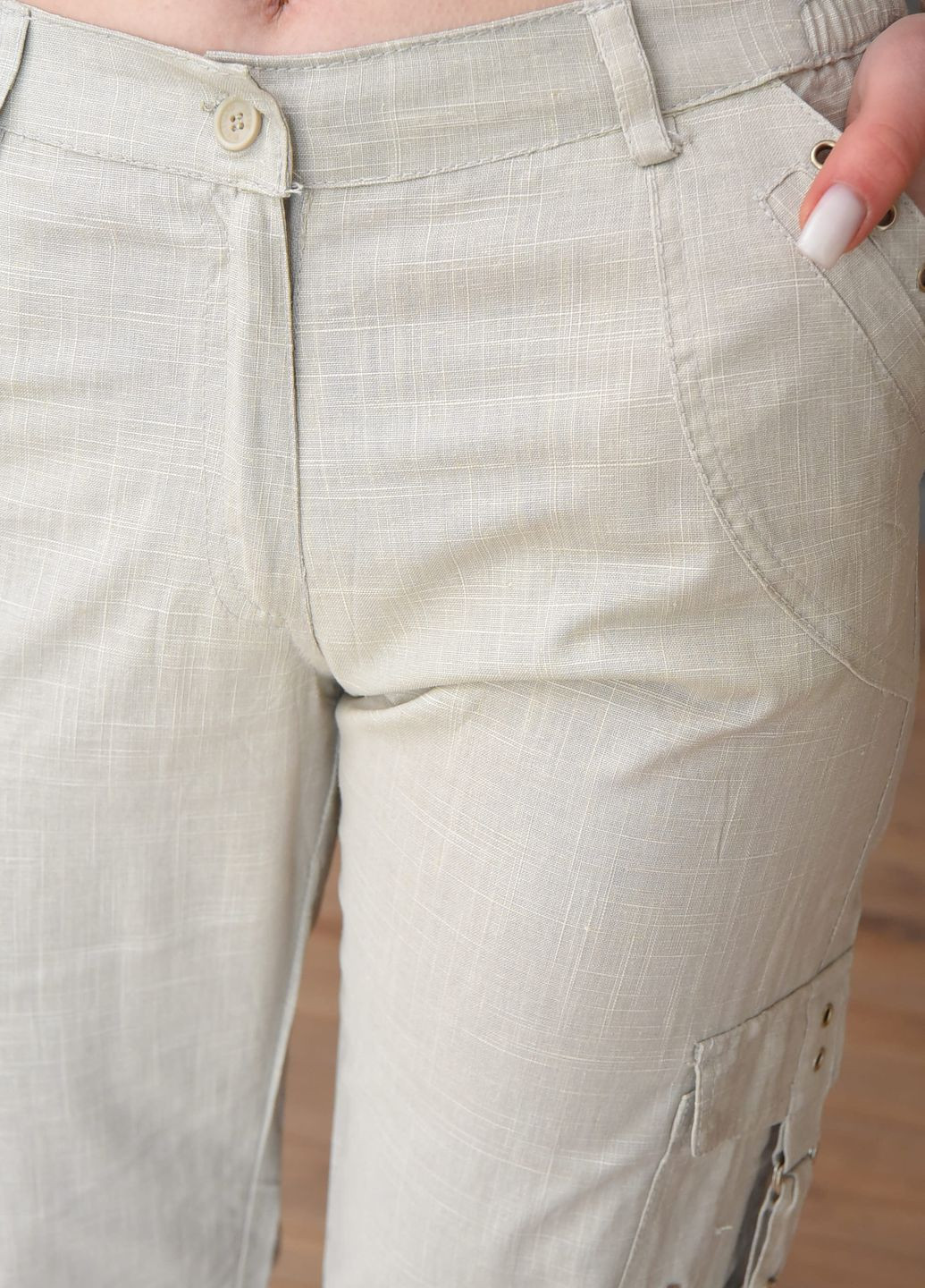 Серые джинсовые демисезонные карго брюки Let's Shop
