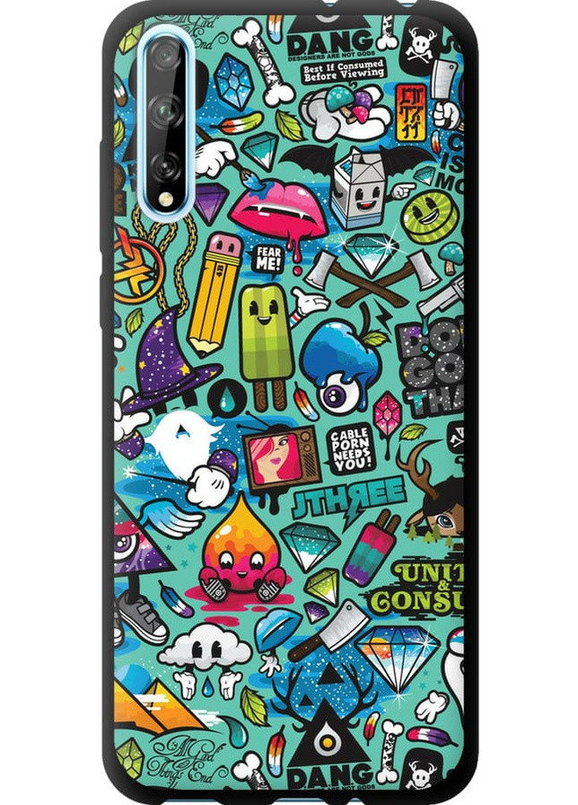 TPU чохол 'Стікер бомбінг 1' для Endorphone Huawei P Smart S (258051967)