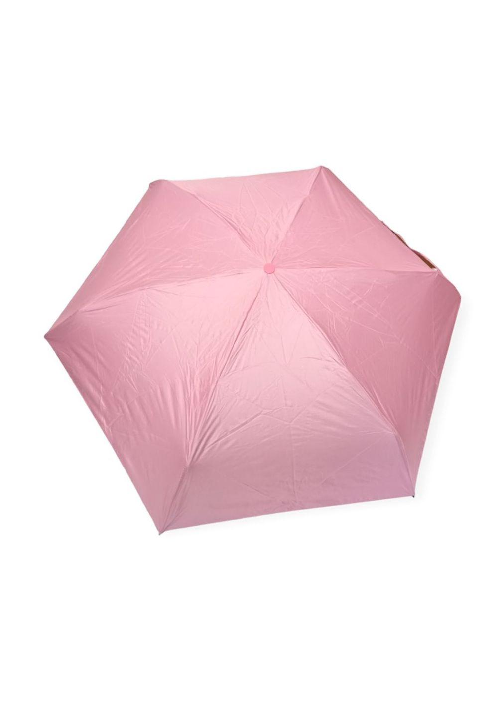 Парасолька у капсулі футлярі розкладна 90 х 90 х 50 см жіноча рожева кишенькова міні парасолька No Brand (270016428)