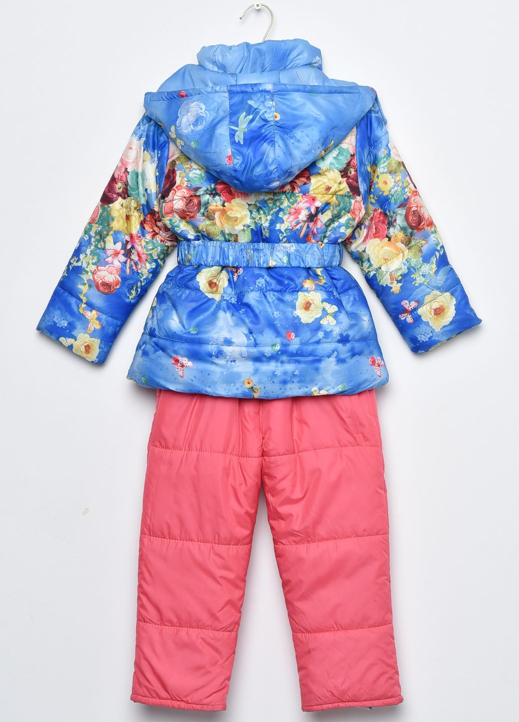Голубая зимняя куртка и полукомбинезон детский для девочки еврозима голубого цвета Let's Shop