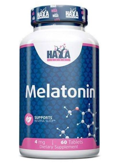 Мелатонін Melatonin 4mg 60 tabs Haya Labs (260062094)