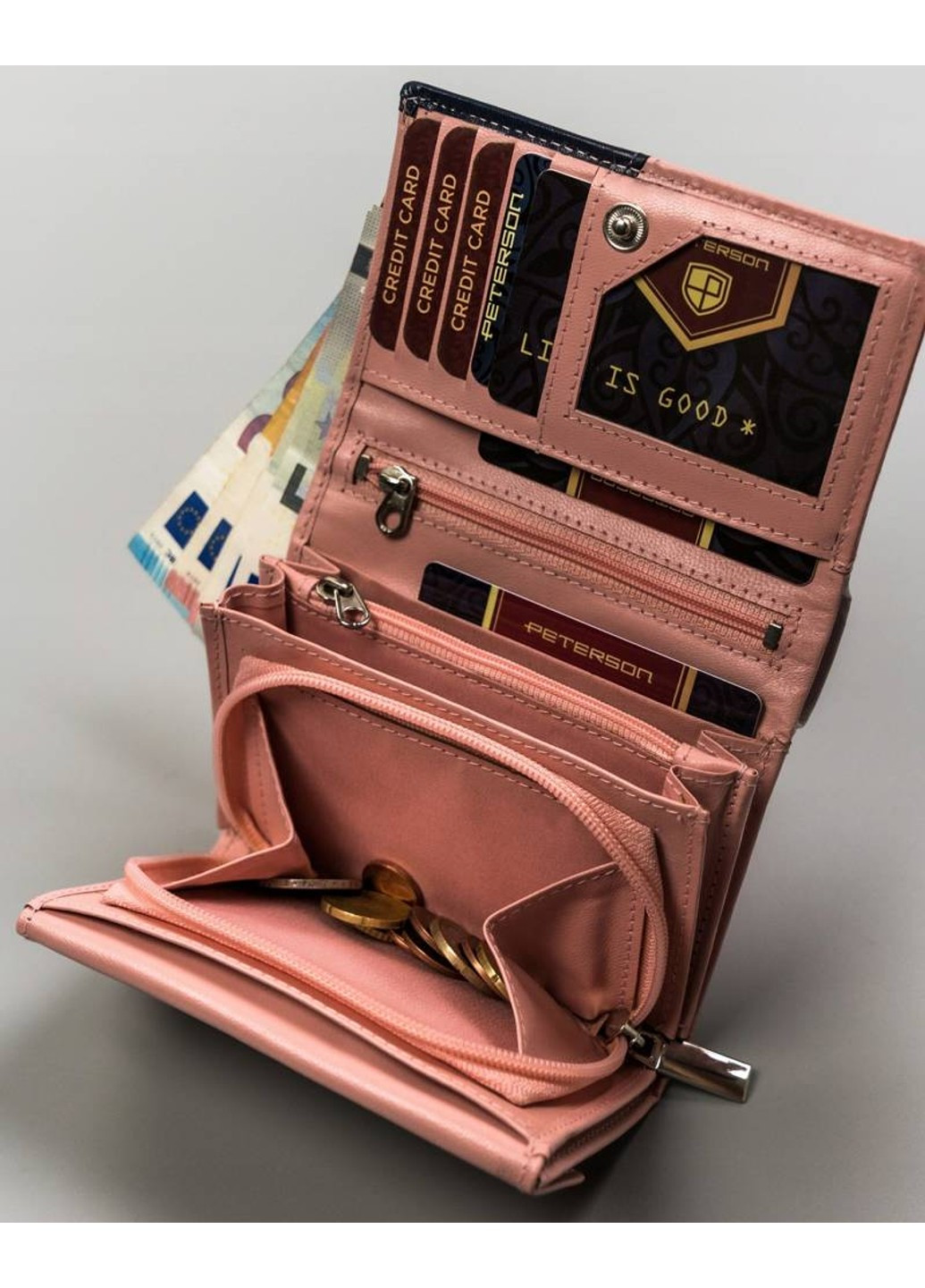 Кошелек женский кожаный PTN RD-02-GCL-Y Peterson (266138470)