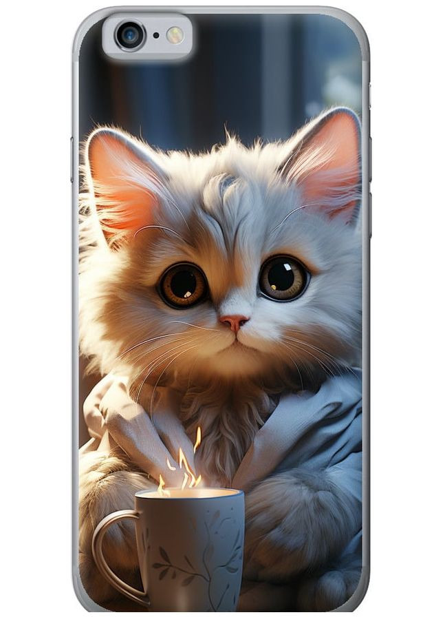 Силіконовий чохол 'Білий кіт' для Endorphone apple iphone 6s (265393456)