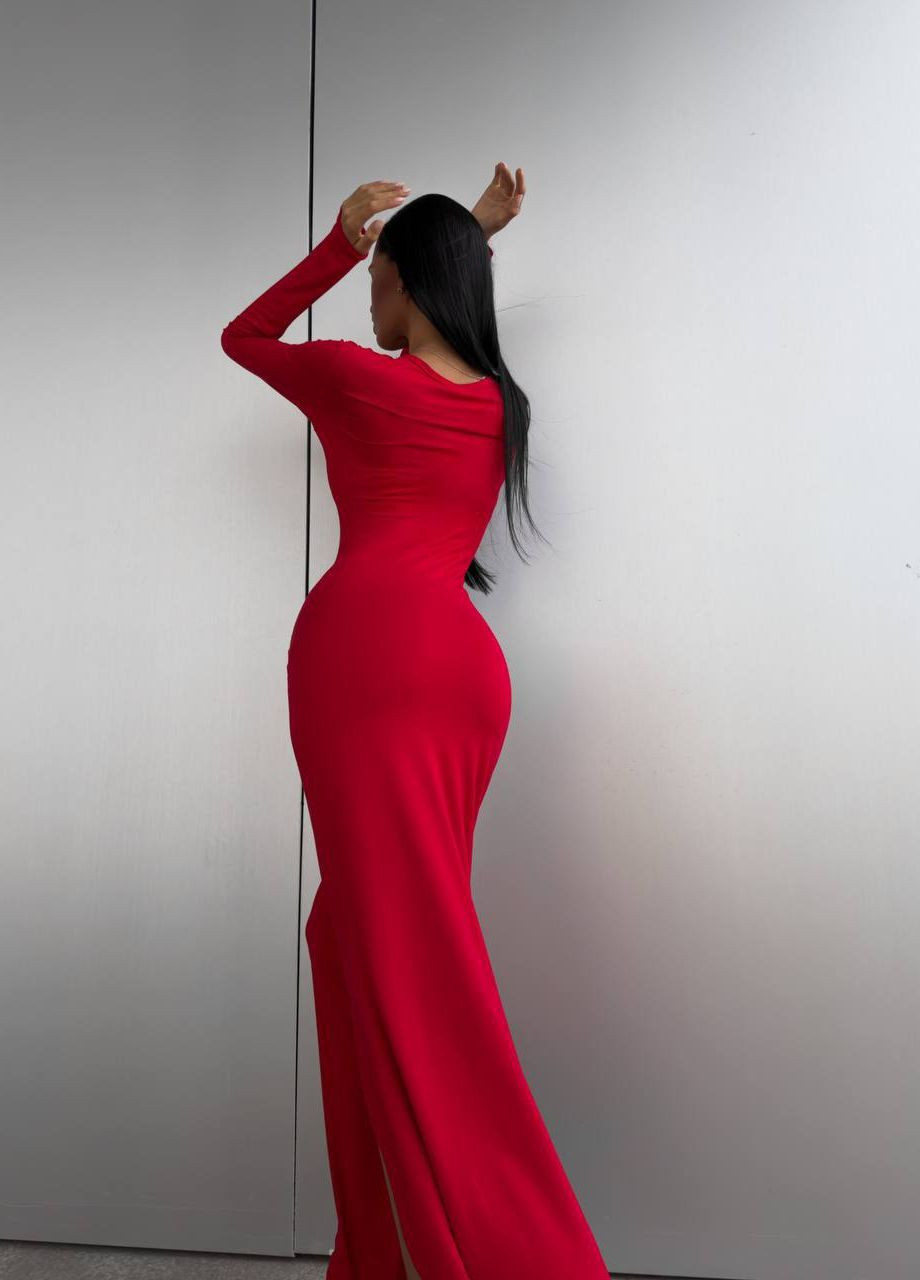 Яскраво-червона повсякденний, вечірня сукня Garna однотонна