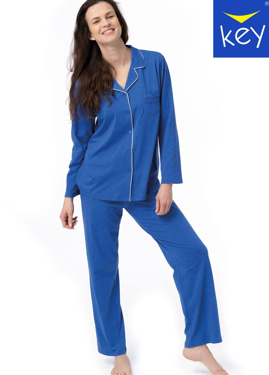 Синя піжама жіноча xl синій lns 266 b23 Key