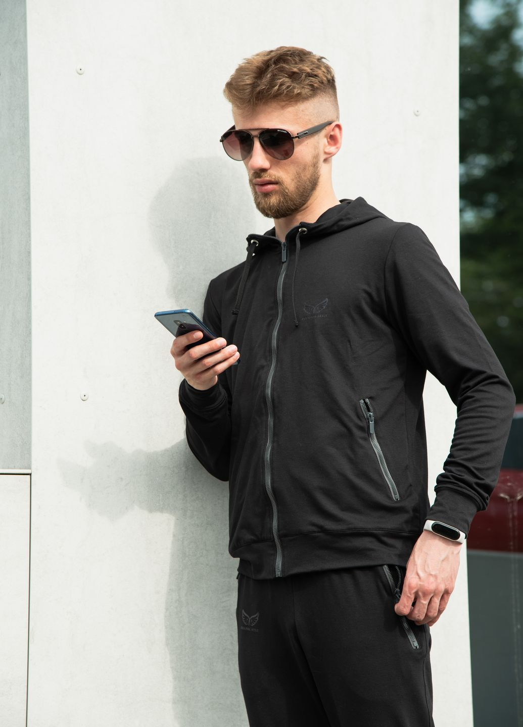 Чоловічий спортивний костюм демісезонний чорний Personal Style 2023 (260479109)