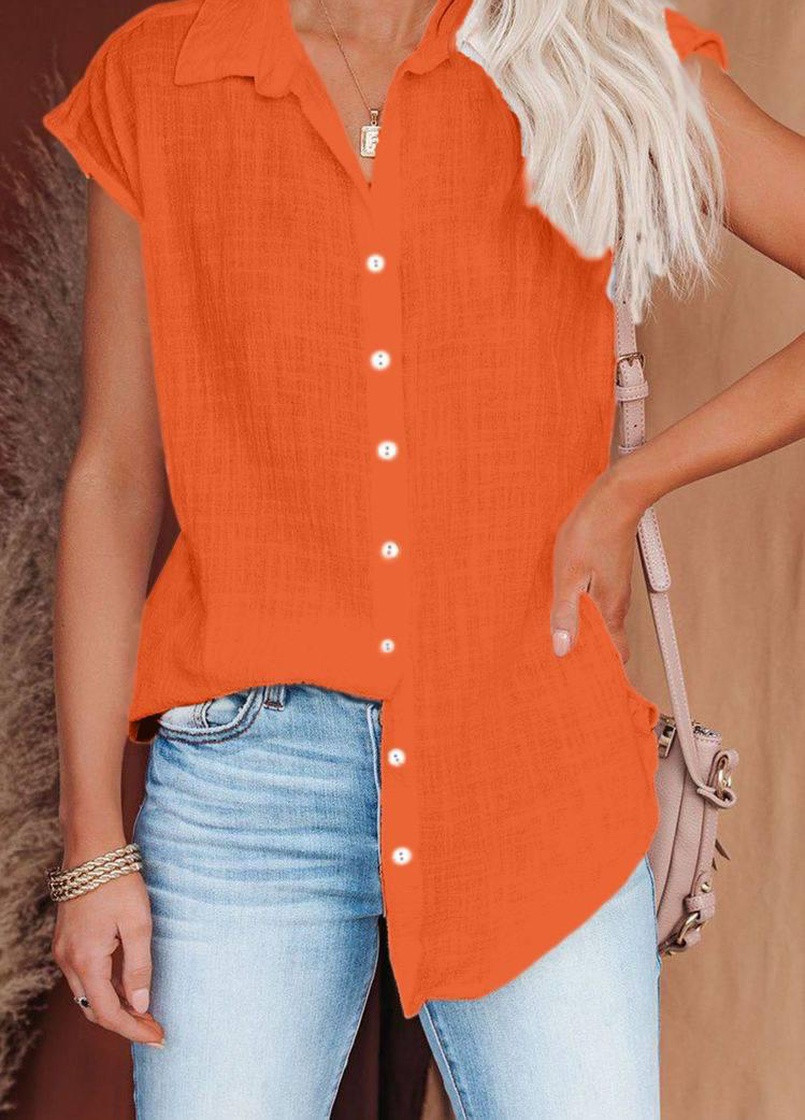 Женская повседневная рубашка цвет оранж р.46/48 431730 New Trend помаранчева