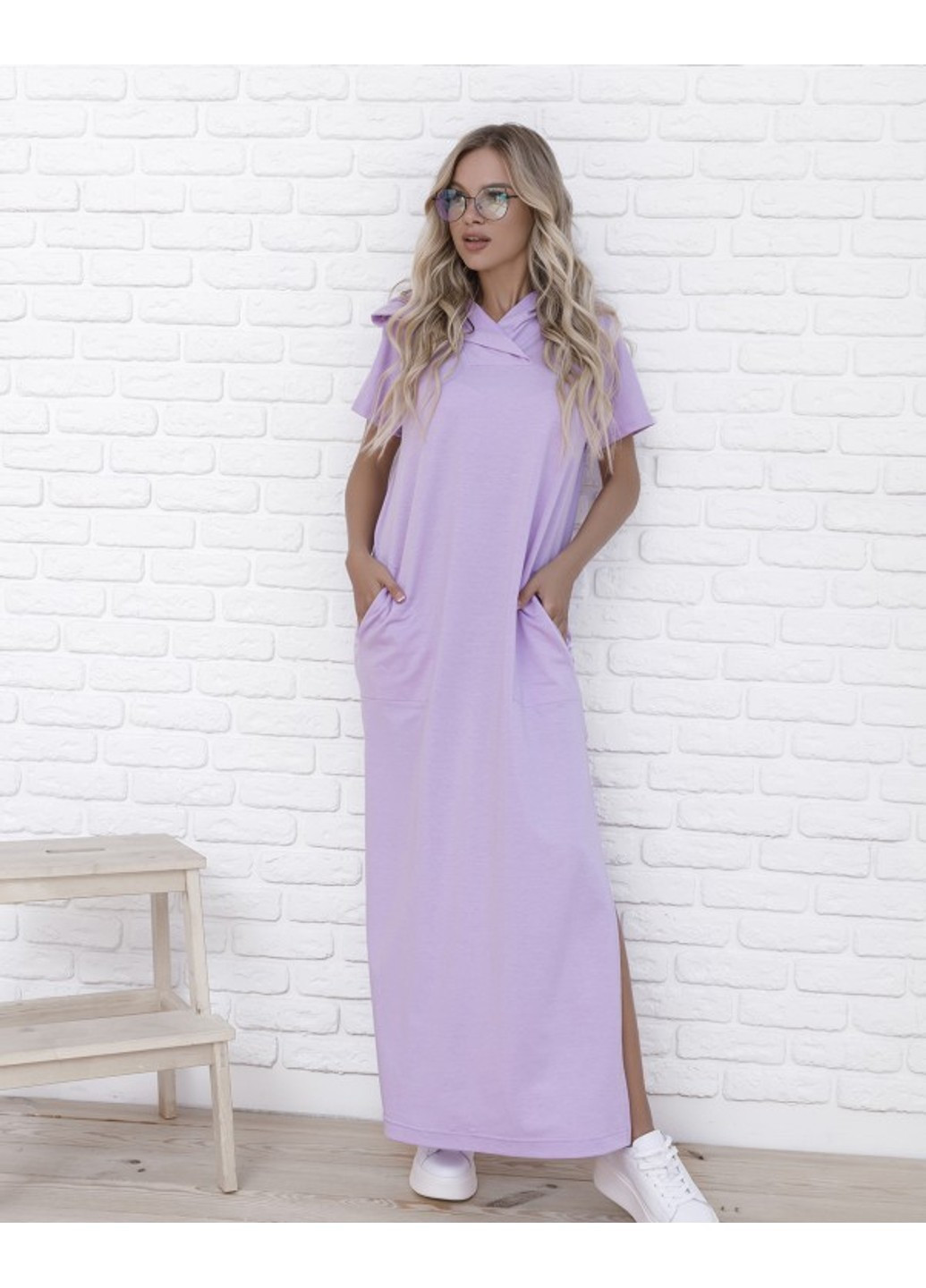 Фіолетова повсякденний сукня 12091 бузковий ISSA PLUS