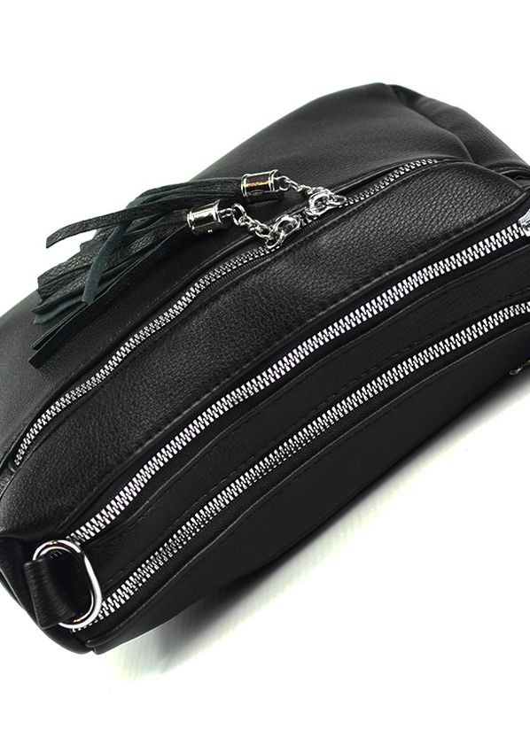 Молодіжна маленька сумка крос-боді чорного кольору через плече, модна сумка клатч з кишенями No Brand (267507241)