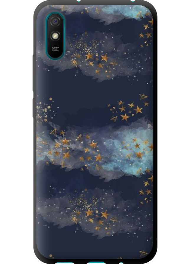 TPU черный чехол 'Ночь золотые звезды' для Endorphone Xiaomi Redmi 9A (276313213)