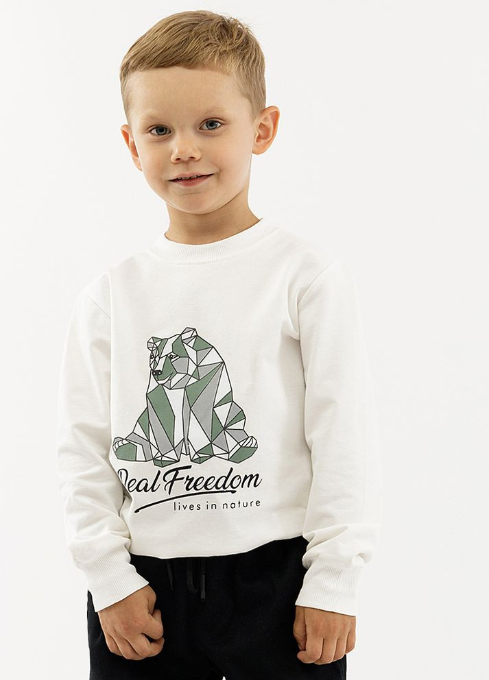 First Kids свитшот для мальчика цвет белый цб-00226159 белый трикотаж