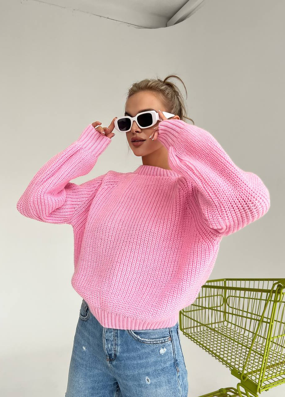 Жіночий вовняний светр рожевого кольору р.42/46 405996 New Trend (258967812)