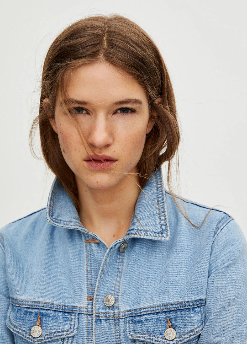 Голубая джинсова куртка,блакитний, Pull & Bear
