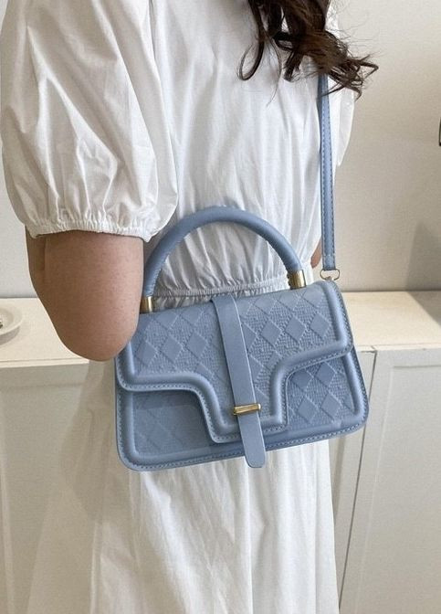 Женская сумка 4354 кросс-боди голубая No Brand (276535268)