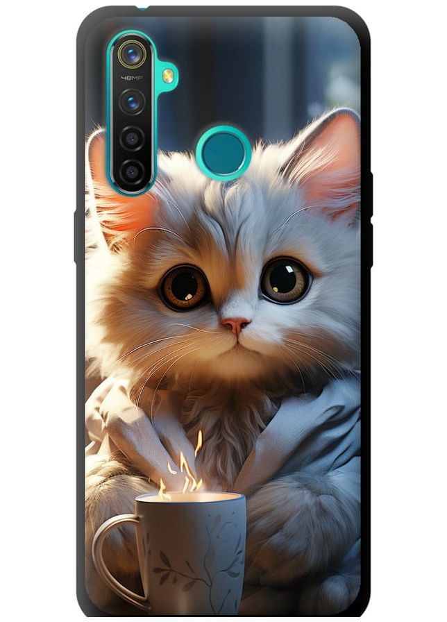 TPU чехол 'White cat' для Endorphone Realme 5 Pro (265395995)