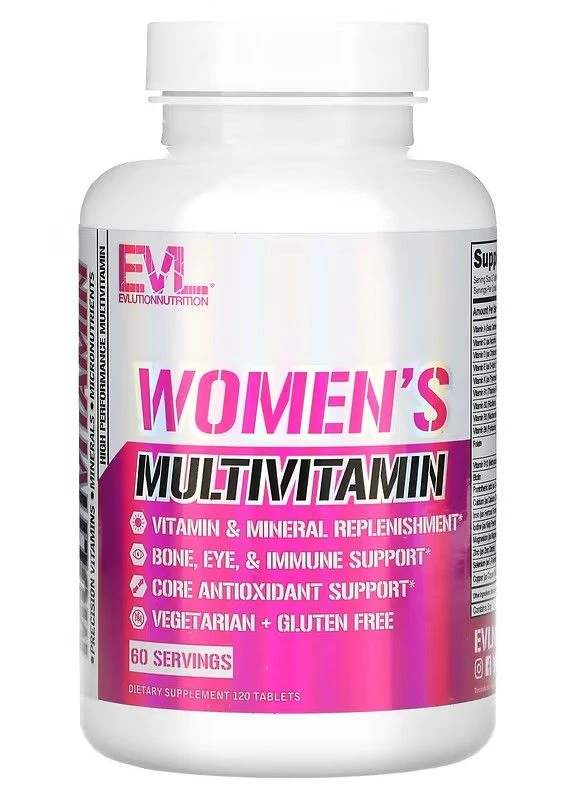 Мультивитамины для женщин Women's Multivitamin 120 Tablets EVLution Nutrition (266633451)