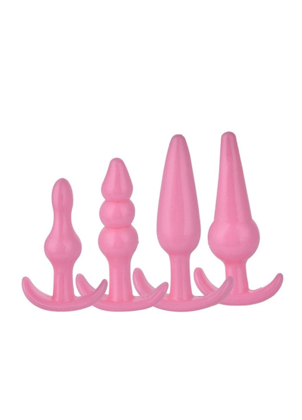 Набір анальних пробок Anal plugs pink, 4 шт. No Brand (270008370)
