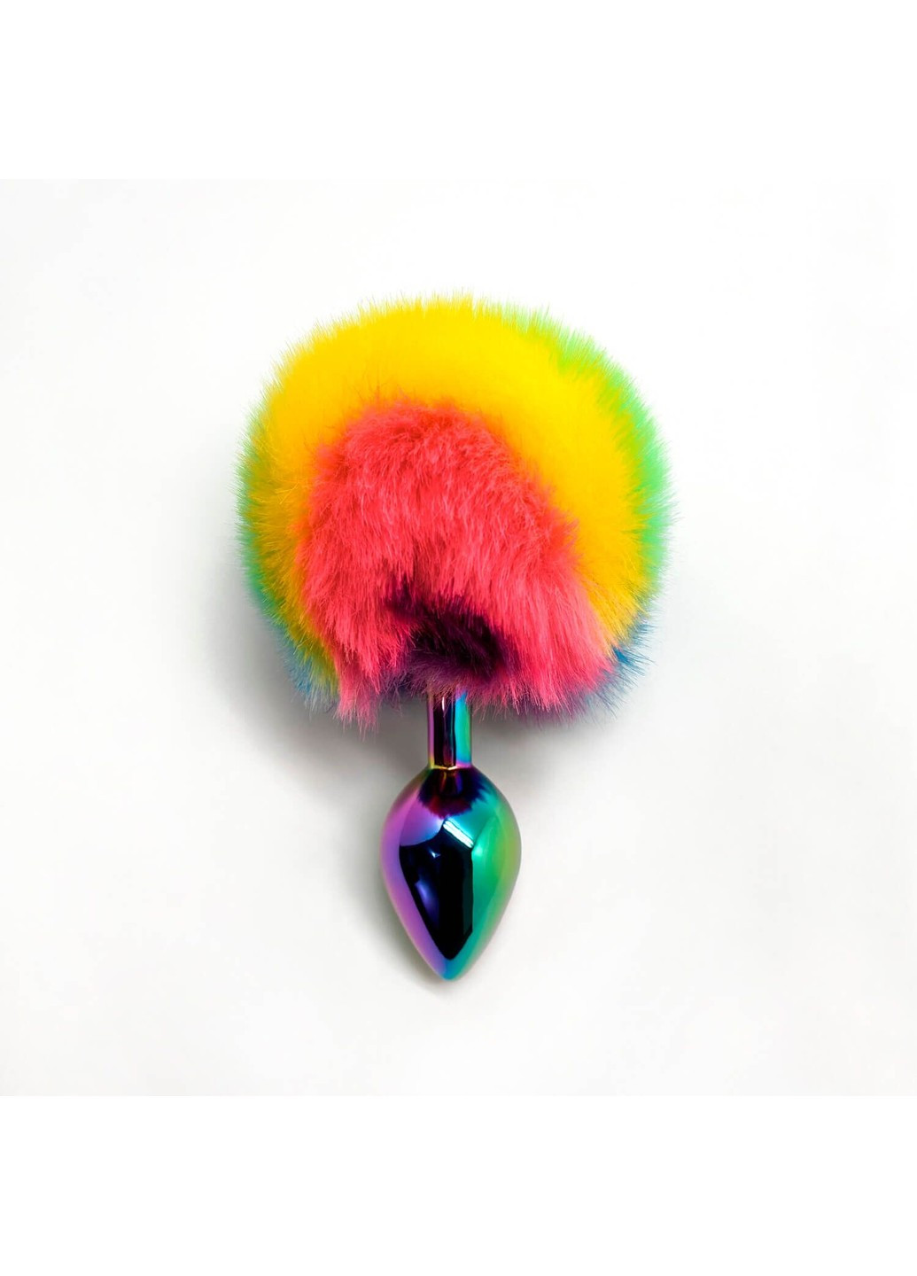 Анальная пробка Filippi S, с пушистым хвостиком, диаметр 2,8 см, длина 7 см Wooomy (269007198)